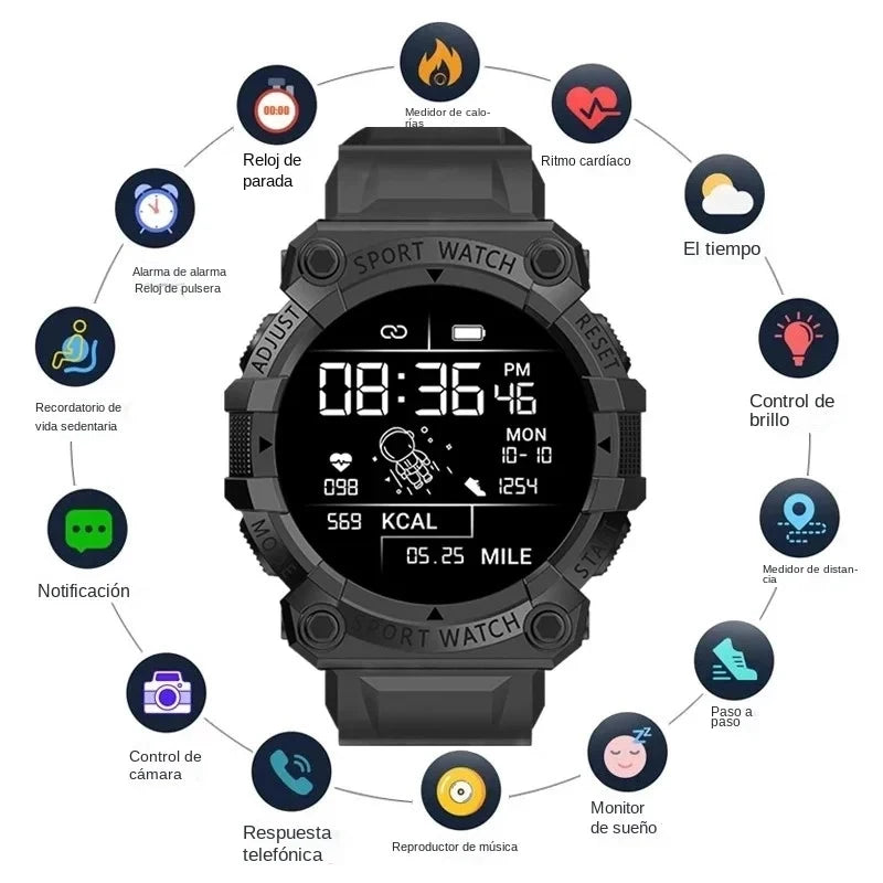 2024 New Smartwatch Health Heart Rate Bluetooth Connection Pedometer Music Weather Outdoor Fitness Tracker Smart Sports Bracelet