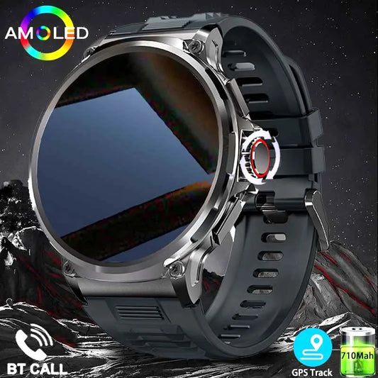 2024 New Men Smartwatch 1.85inch AMOLED HD Screen Bluetooth Call 710Mah battery 400+ free dial Smartwatch For Huawei and Xiaomi