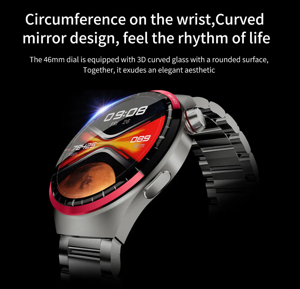 For HUAWEI GT4 Pro GPS NFC Smart Watch Men 360*360 AMOLED Screen Heart rate Bluetooth Call IP68 Waterproof Man Smartwatch 2024