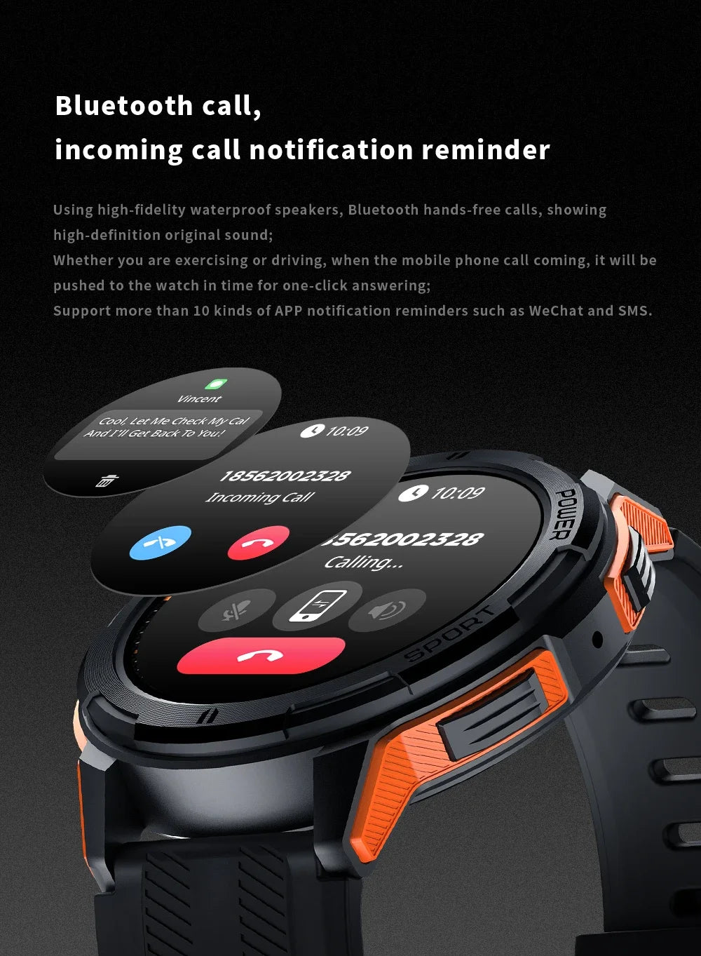 2024 New BT10 SmartWatch Sport 2024 Smart Watch for Men 410mAh 1.43 Inch BT5.2 Men's Smartwatch for Xiaomi Huawei Android Ios