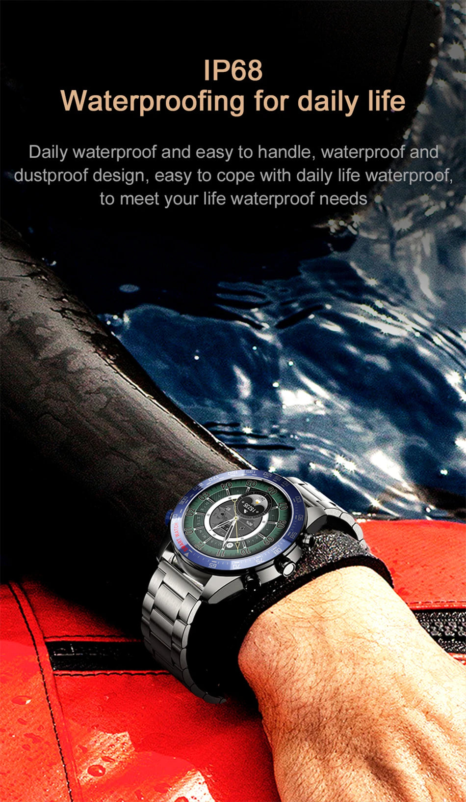 400mAh Large Battery Men Smartwatch 466*466 AMOLED HD Screen Health Monitoring Waterproof Bluetooth Call SmartWatch Men 2024 New