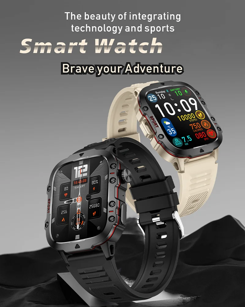 2024 New Smart Watch 1.96 Inch Screen 420 MAh Bluetooth Call Voice Assistant Watch Sports Fitness Waterproof Smartwatch For Men