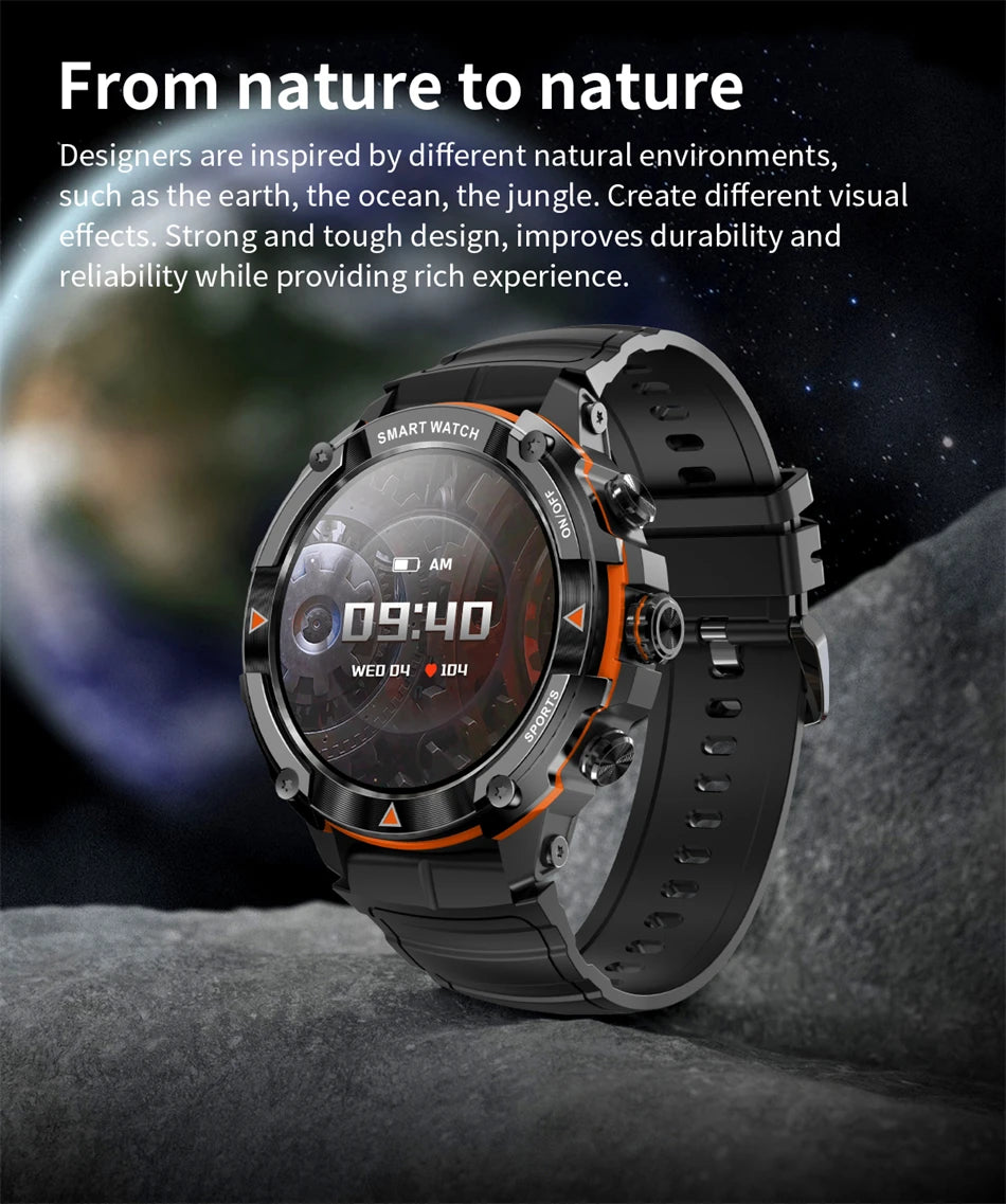 2024 New Men Smartwatch outdoor sports smart watch Bluetooth call IP68 waterproof health monitoring watch adult 420 mAh battery