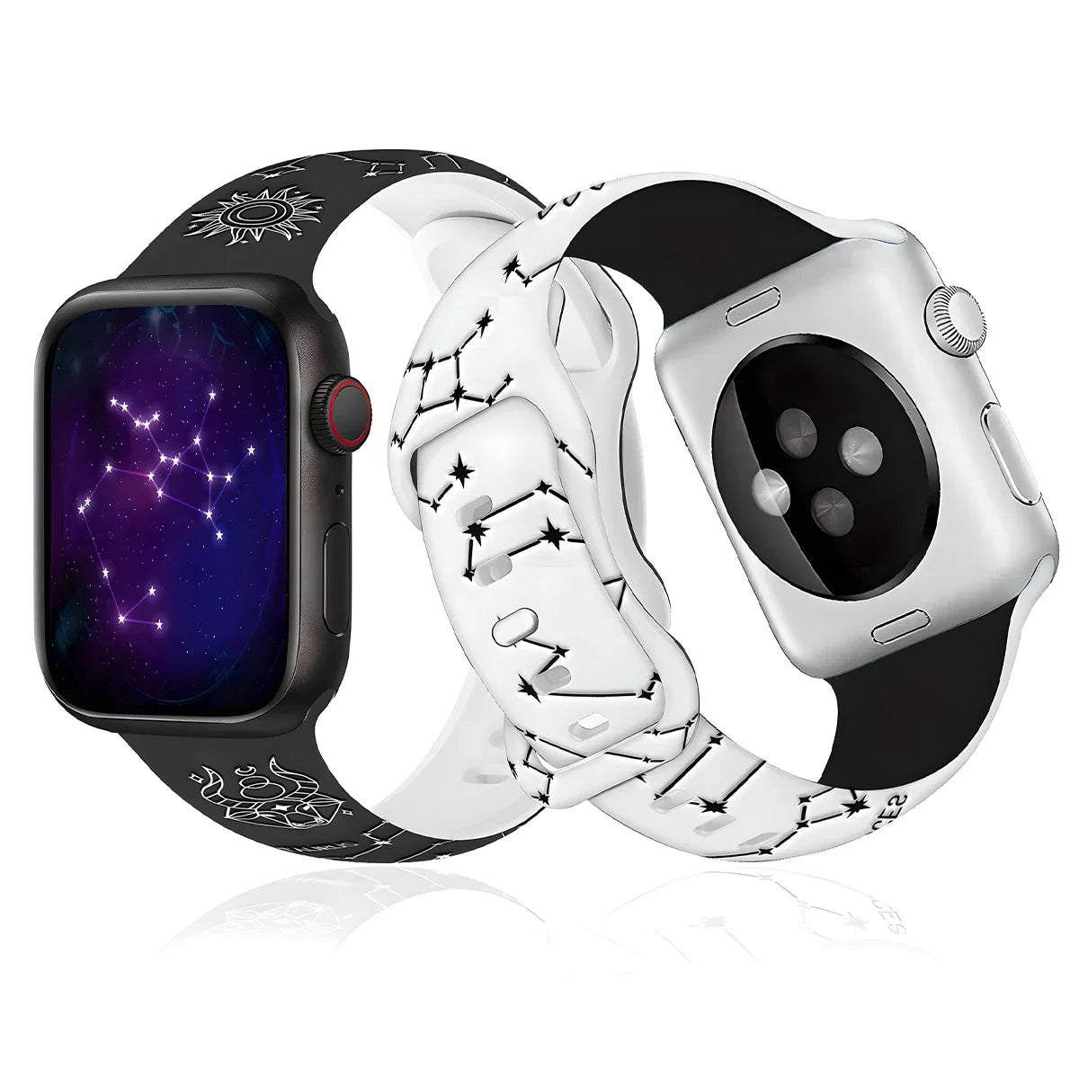 Horoscope Prints Silicone Strap for Apple Watch Band Ultra 2 49mm 45mm 44mm 41mm 38 42mm Bracelet Iwatch Series 9 8 7 6 SE 5 4 3