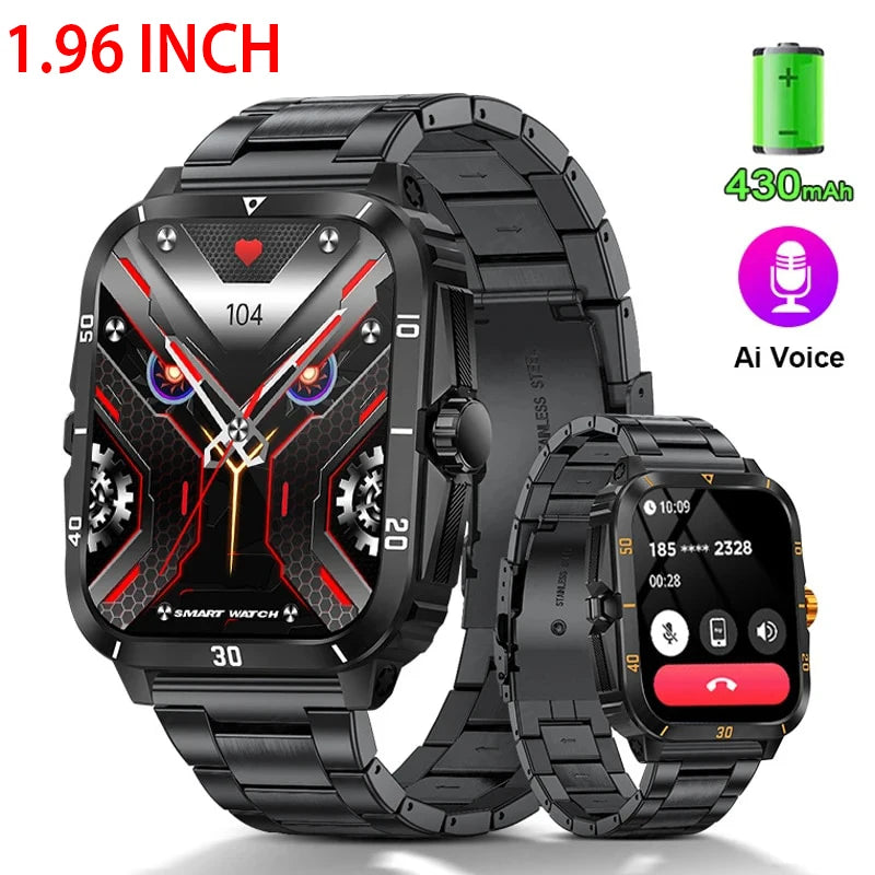 Swimming 3ATM Waterproof Smart Watch Men 1.96" HD Screen Voice Bluetoot Calli GPS Sport Watches Women 2024 New Smartwatch Women