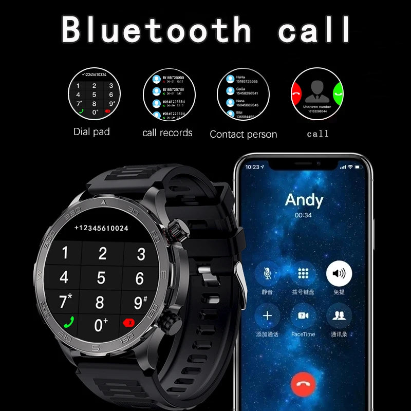 2024 New Smart Watch Bluetooth Call Multifunctional Watches IP67 Waterproof Clock Men Sport smartwatch GPS Track For Android ios