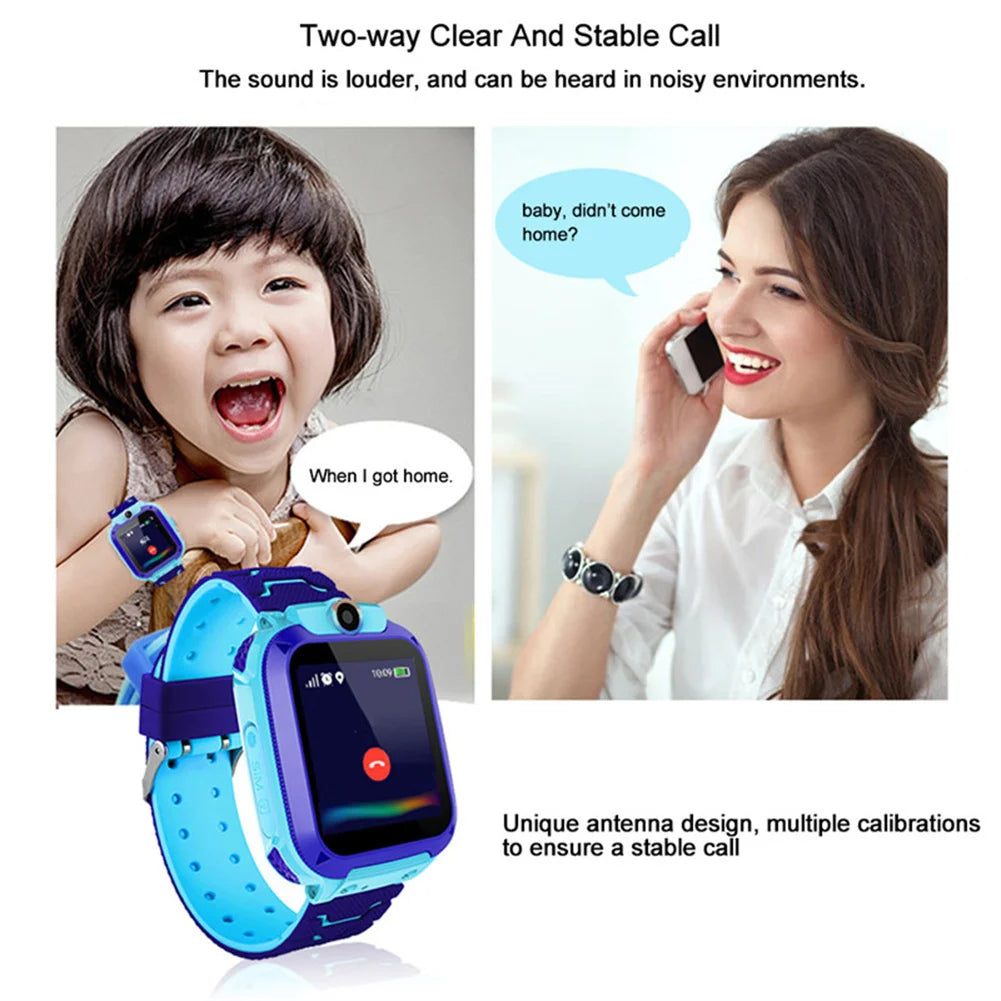 Q12B Kids Smart Phone Watch With Camera Alarm Clock Flashlight Voice Chatting Kids Watches Gift For Boys Girls