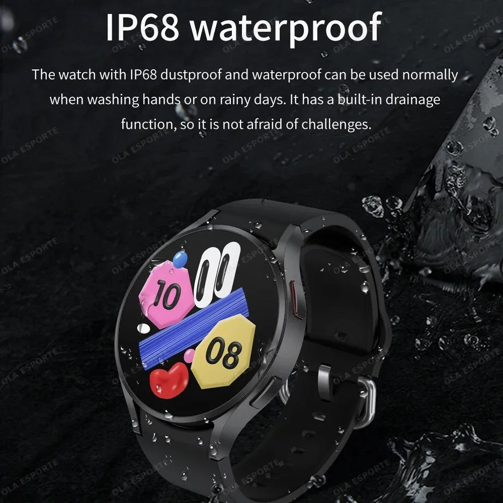 Xiaomi 2024 Galaxy 6 AMOLED Smart Watch Men Blood Glucose Bluetooth Call NFC GPS Tracker Waterproof Men Smart Watch