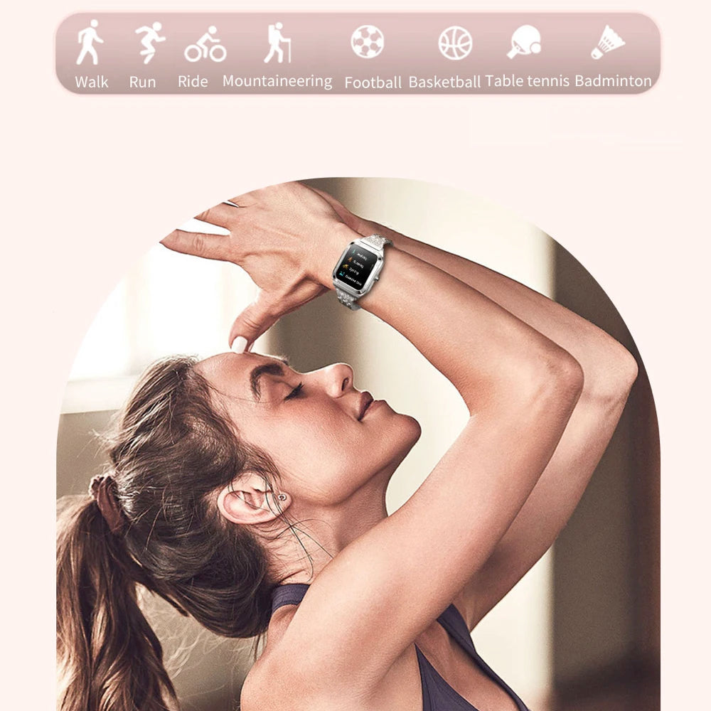 Women Fashion 1.59" Blue Tooth Call Smart Watch Heart Rate Blood Oxygen Sports Fitness Lady Watches Waterproof 2024 Smartwatch