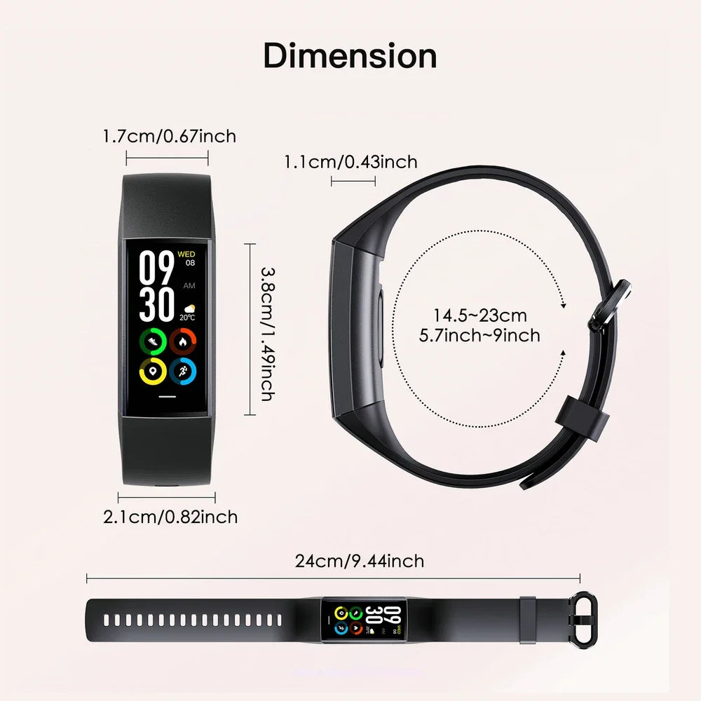 Smartwatch 2024 Woman Watch Fitness Amoled Display 1.1 Inch Blood Pressure Pedometer Bracelet Wrist Band Women'S Watches