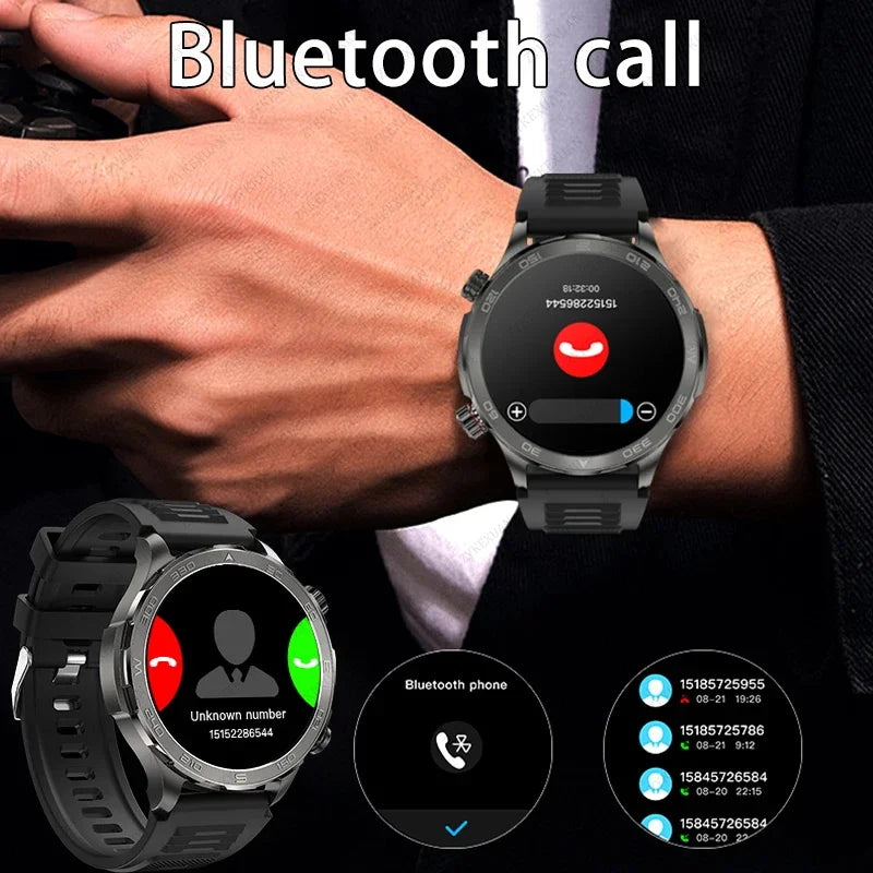 HD Bluetooth Call Sports Smart Watch Men for Huawei 1.53 AMOLED Screen Heart Rate NFC IP68 Waterproof GPS Smart Watch 2024 New