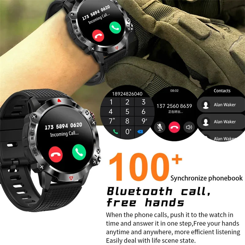 IP67 Waterproof Smart Watches Bluetooth Call Smartwatch Men 1.39 Inch 360*360 HD Screen 100+ Sport Mode for Android IOS 2024