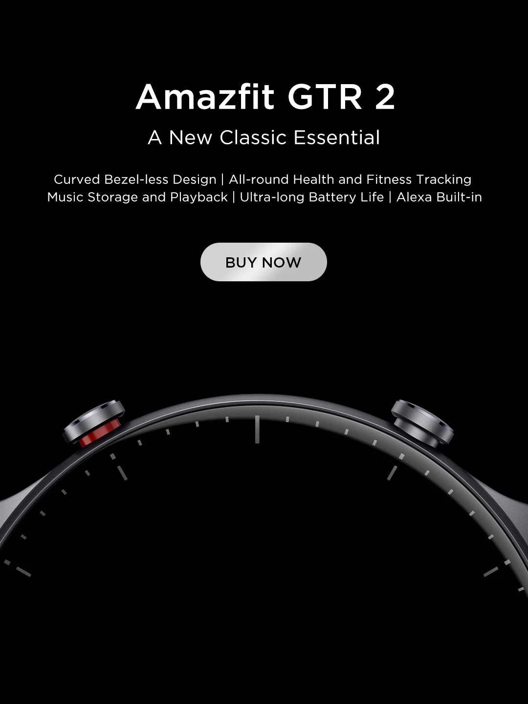 [New Version] Amazfit GTR 2 New Version Smartwatch 46mm  Alexa Curved Bezel-less Design Ultra-long Battery Life Smart Watch