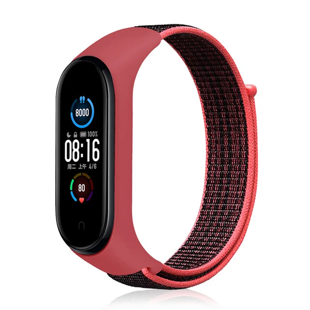 Suitable for Mi Band 3 4 5 Nylon Sports Band Wrist Strap Mi Band 3 4 5 Wrist Strap Suitable for Wrist Strap Wrist Strap