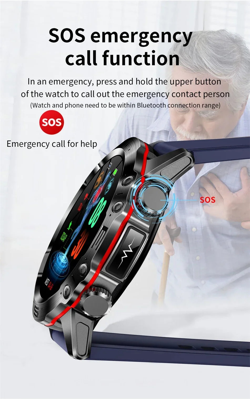 2024 Blood Sugar Smart Watch Men ECG PPG Body Temperature Health Tracker IP68 Waterproof Watches Men Bluetooth Call Smartwatch