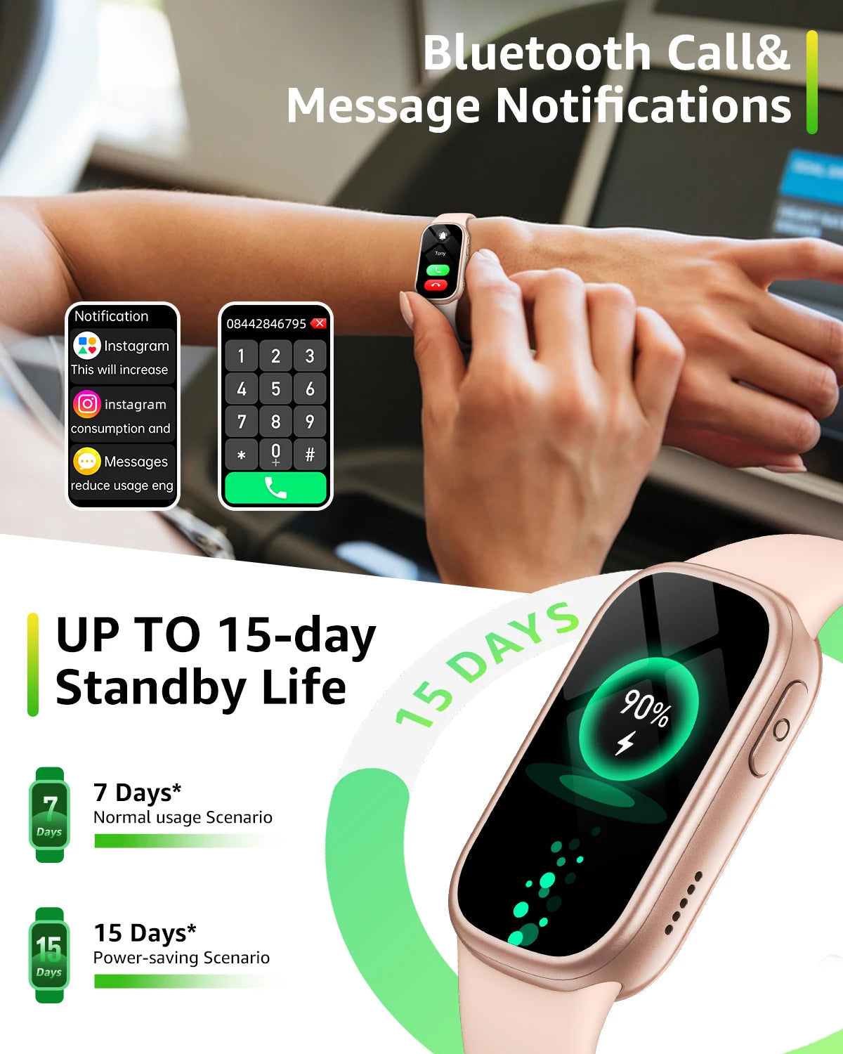 2024 New B7 Smart Watch Man Woman Heart Rate Fitness Tracker Sports Bracelet For ios Android Huawei Bluetooth Call Smartband