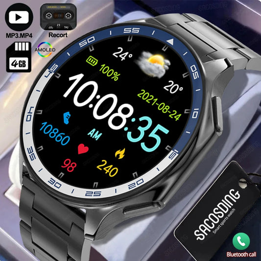 2024 New 3D Visual Surround Smartwatch For Xiaomi OPPO Watch X 32GB Memory Men MP4 Waterproof Watch 1.43" HD AMOLED Smart Watch