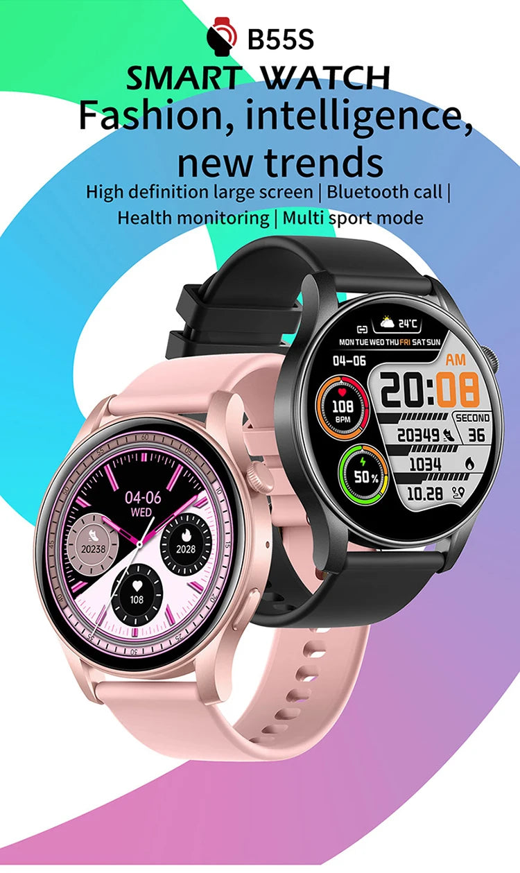 SKMEI 2024 Smartwatch 1.43'' AMOLED Display 107 Sports Modes Voice Calling Smart Watch Men Women Military Fun Games Wristwatches