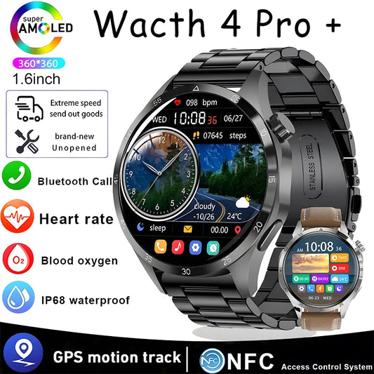 2024 New Model For Huawei Watch 4 Pro + Original AMOLED HD Screen NFC Sports Tracker Professional Edition BT Call Men smartwatch