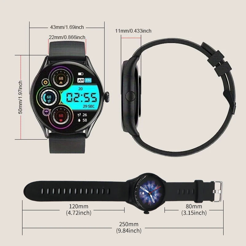 Aiweile AW19 Smart Watch Smartwatch Watch for Women 2024 Waterproof Sports Fitness Bluetooth Call Health Fitness Tracking wrist