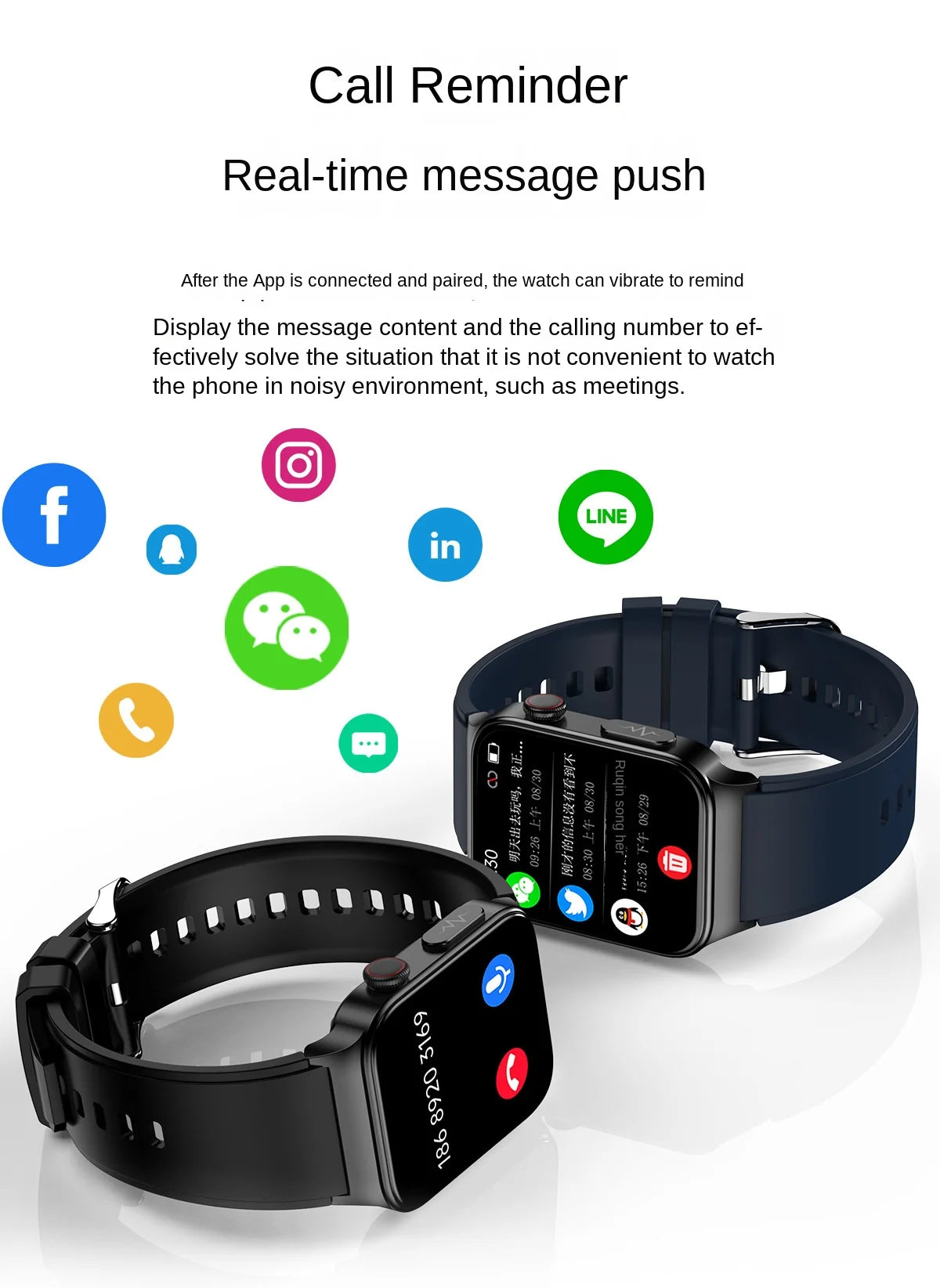 2024 Smartwatch E500 Men Smart Watches ECG+PPG Heart Rate Monitoring Blood Pressure Body Temperature Outdoor Fitness Tracker