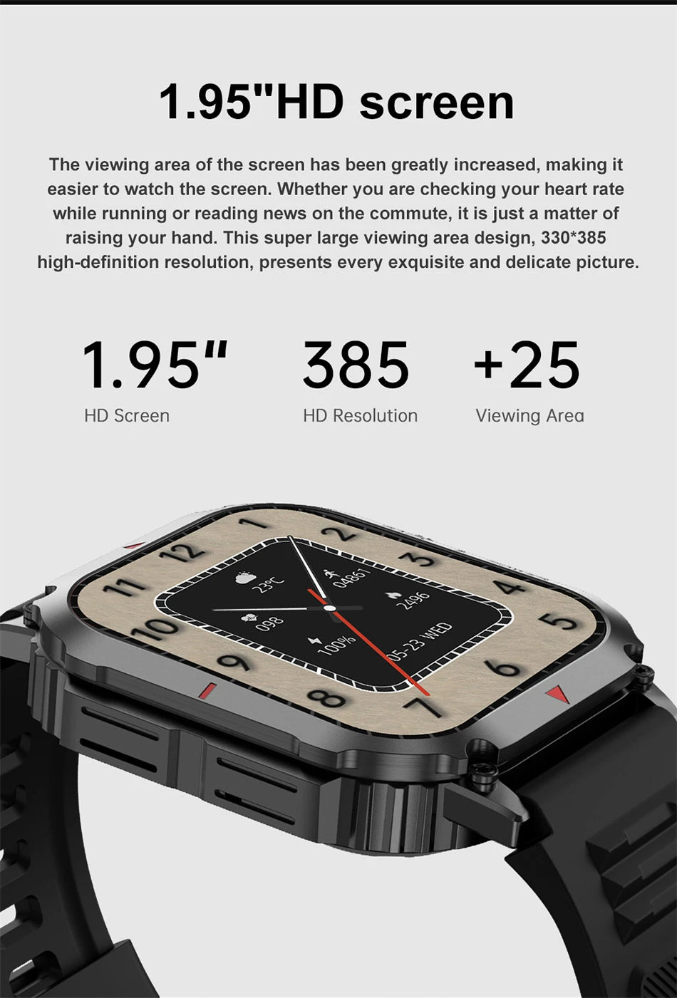 2024 Smart Watch Men Military For Android IOS Blood Pressure Waterproof Watches Bluetooth Call Smartwatch GPS Motion Trajectory