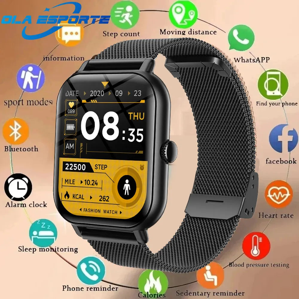 2024 NEW SmartWatch 1.44" Color Screen Full Touch Custom Dial Smart Watch Women Bluetooth Call Smart Watch Men for Android IOS