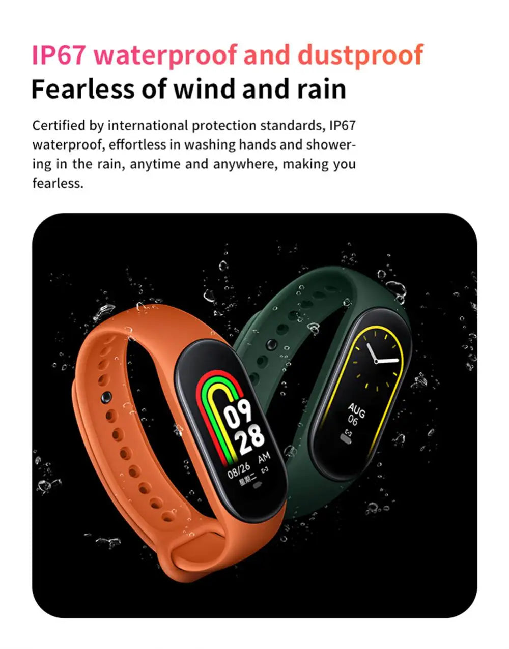 Mi Band 8 Smart Bracelet Heart Rate Blood Oxygen Sport Watch Waterproof Electronic Bracelet Fitness