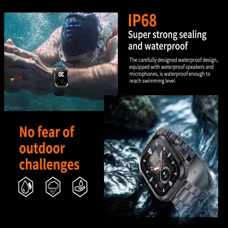 2024 New For Xiaomi Men Sports Smartwatch Bluetooth Call LED Lighting GPS Track Heart Rate Sports Track Sports Women Smart Watch