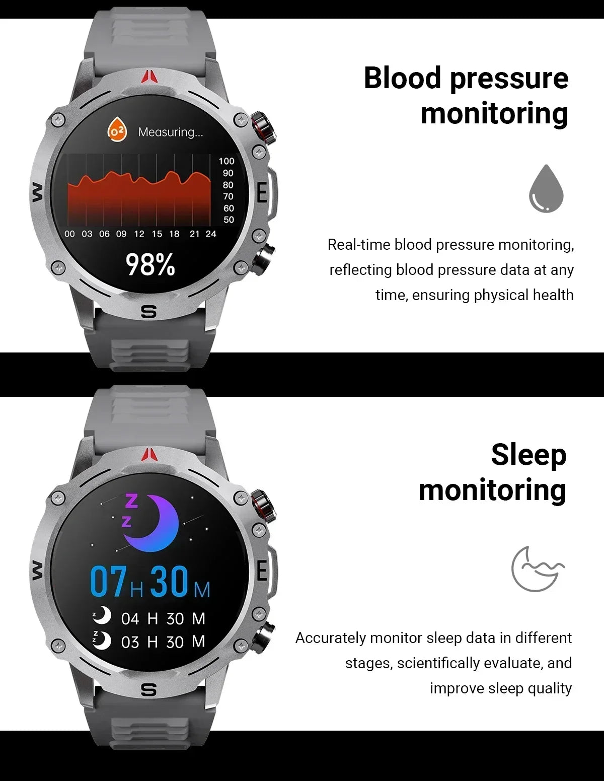 ZORDAI 2024 SmartWatch OD2 Waterproof 3ATM Bluetooth Call GPS Tracker Sports Watch NFC Health Monitoring Outdoor Smart Watch Men