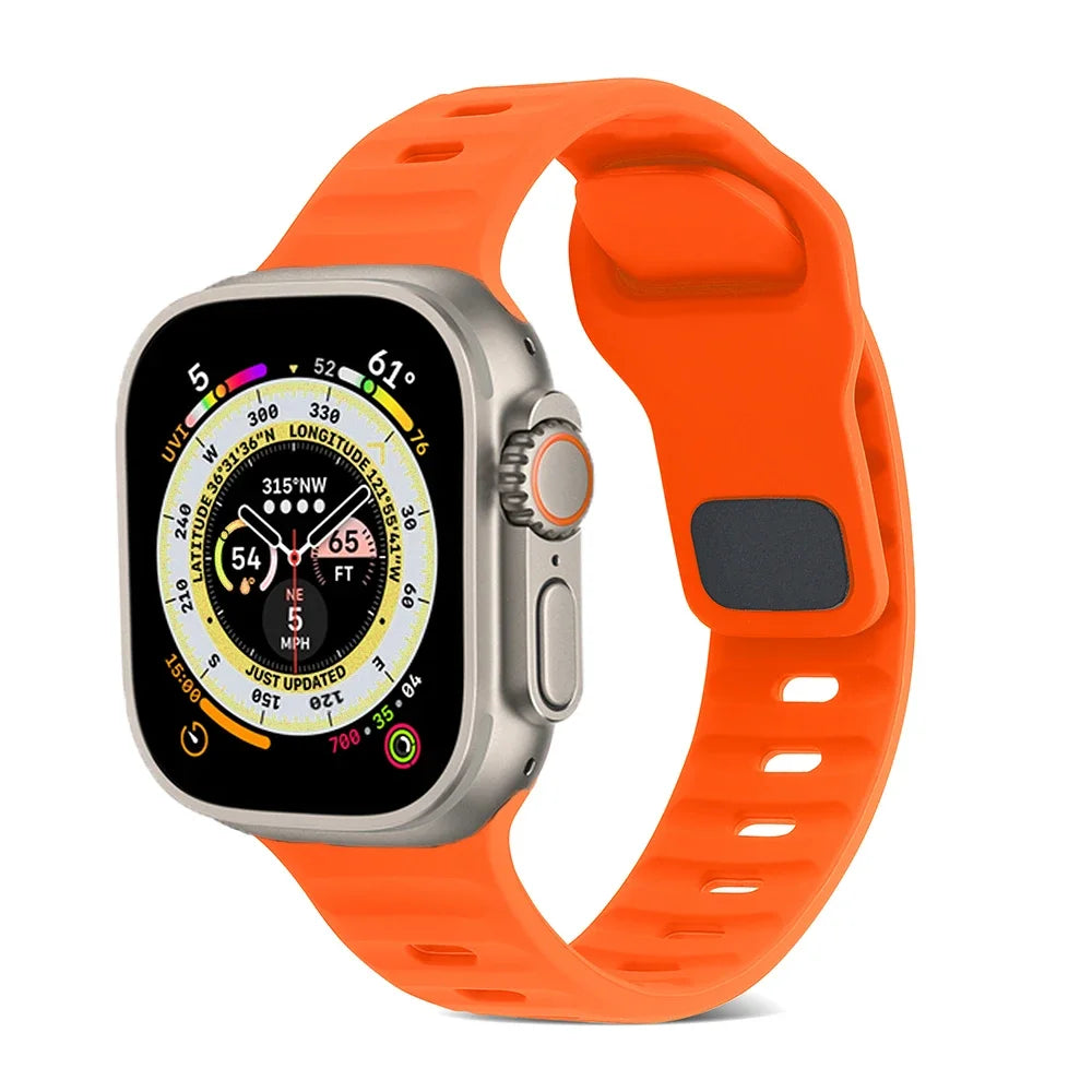 Soft Silicone Strap For Apple Watch Ultra 2 49mm Serise 9 8 7 45mm 41mm Sport Bracelet Wristband iWatch 6 5 4 se 44mm 40mm Band