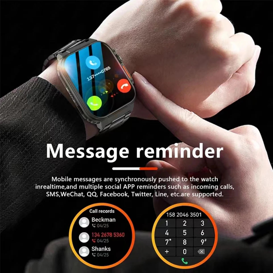 2024 New 600mA Smart Watches Men Outdoor Sports Fitness Bracelet Blood Pressure Clock IP68 Waterproof Men Smartwatch reloj mujer