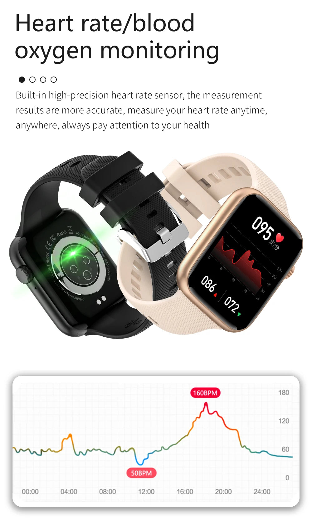 2024 New HT15 Smart Watch Bluetooth Call 1.85inch Heart Rate Blood Pressure Fashion Women Men Fitness Tracker Sports Smartwatch