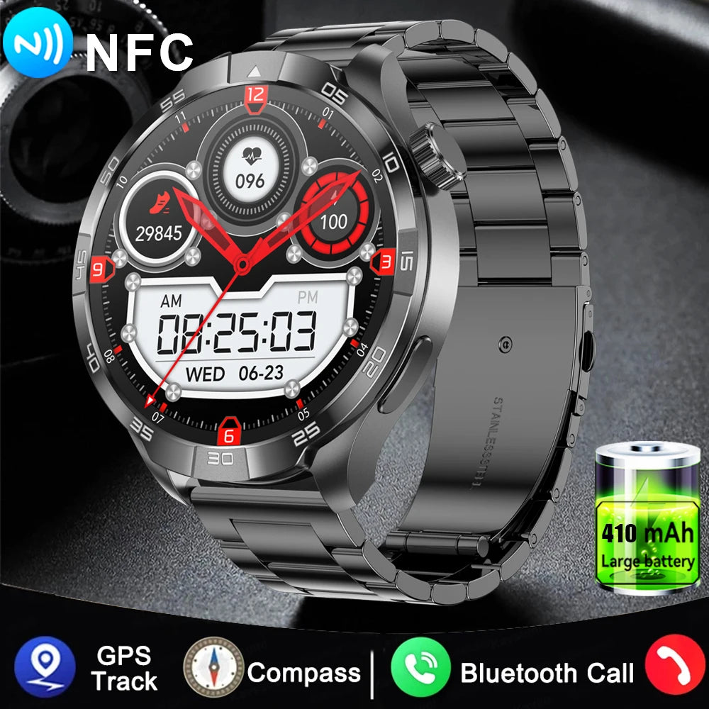 New GPS Smart Watch GT4 for Men Women 1.85 INCH 360*360 HD Screen Heart Rate DIY Face Bluetooth Call SmartWatch NFC GT4 Pro 2024