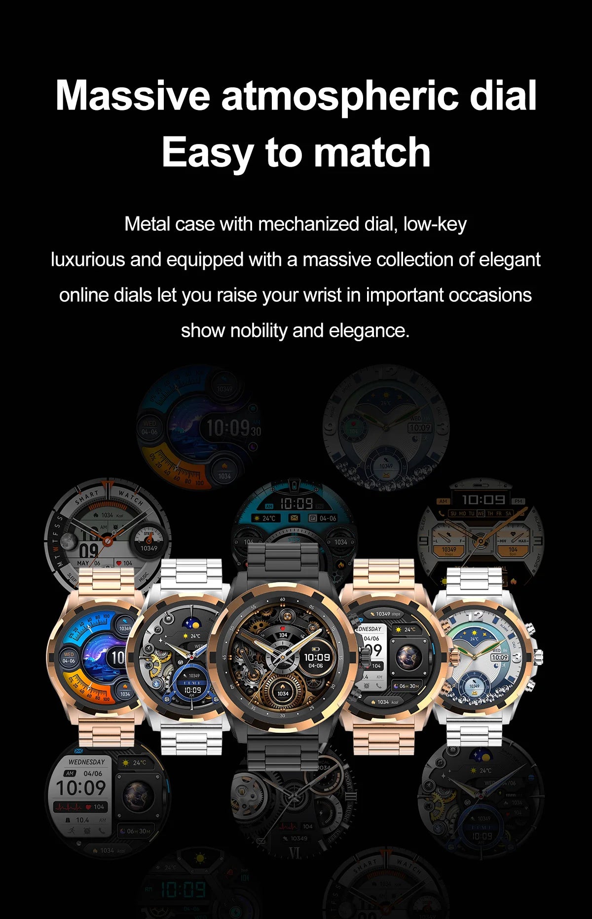 2024 New For Huawei Xiaomi Men Smartwatch Bluetooth Call 1.43" AMOLED HD Screen IP67 Waterproof 390Mah Battery NFC Smartwatch