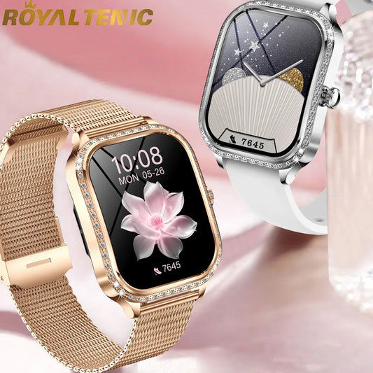 2024 New Smart Watch for Women NFC BT Call Waterproof Sport Fitness Tracker Bracelet 1.75inch HD Screen Smartwatch Gift