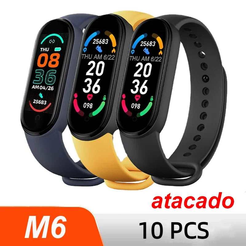 M6 Smart Bracelet Health Monitoring Bluetooth Link Men S and Women S Sports Pedometer Smart Watch For Apple Android