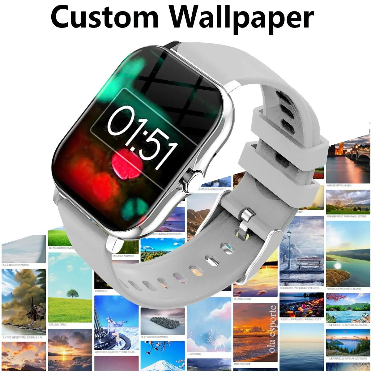 Ola Esporte Smart Watch for Men Women Newest 2024 Sport SmartWatch DIY Watch Faces Bluetooth Call Phone Smart Band PK H13 H5 P73