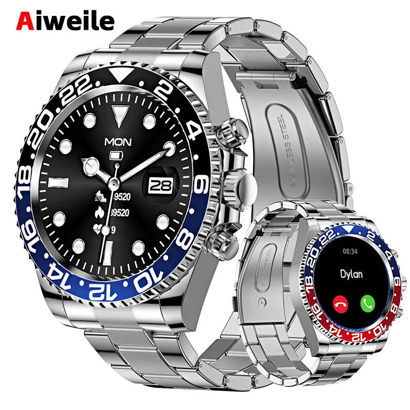 Luxury Smart Watch High-end Men's Smartwatch Color Collision Aiweile AW12 Replica Business Sports Wireless Support 2024