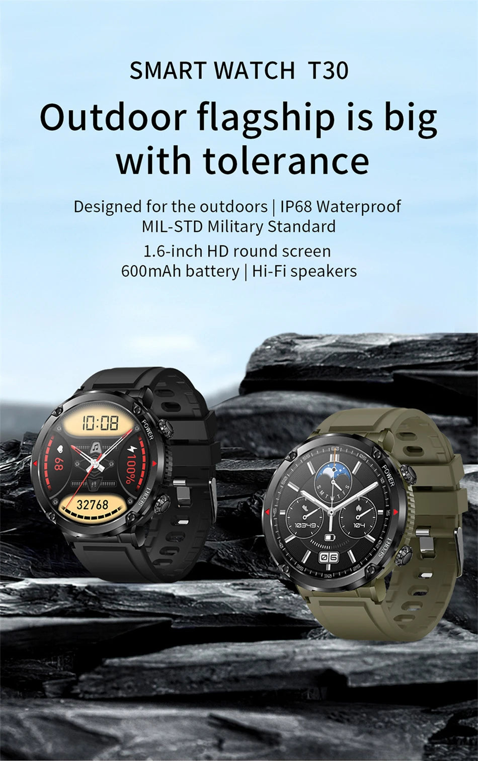 LIGE New 600mAh Battery Watch For Men Smart Watch In 2024 Bluetooth Call Smartwatch Fitness Sports Clock 1.6 Inch HD Screen