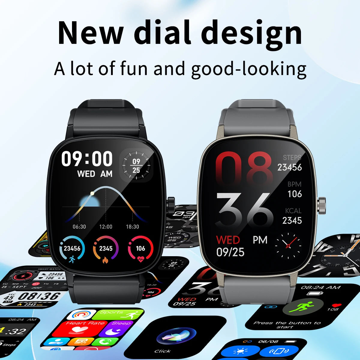 Newest Aiweile AW63 Smart Watch Men 2024 High-end Men's Smartwatch Bluetooth Call Sports Fitness Wristwatch for Android IOS fit﻿