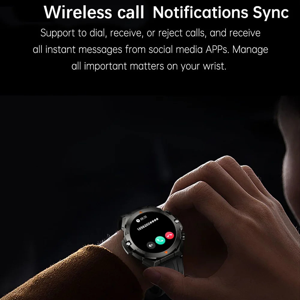 2024 NEW Smart Watch Men Bluetooth Call Outdoor Sports Voice Assistant Compass Health Monitoring Fitness Tracker Smartwatch