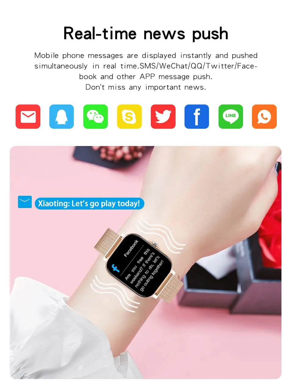 Smart Watch For Men Women Gift For Xiaomi Full Touch Screen Sport Fitness Watches BT Call Digital Smartwatch Wristwatch 2024 New