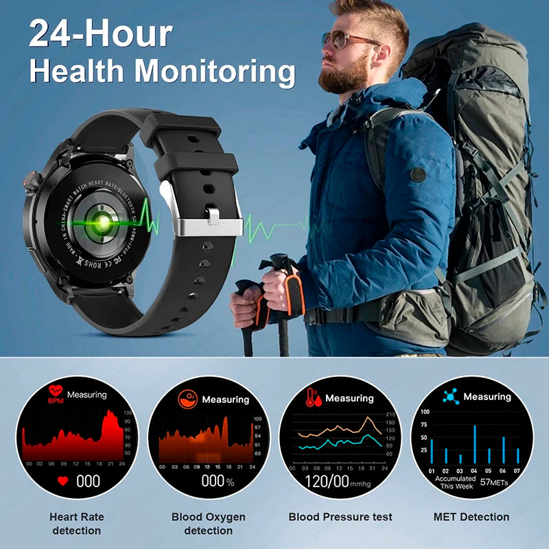 2024 New For Huawei GT4Pro Smart Watch Men IP68 NFC GPS Tracker AMOLED 360*360 HD Screen Heart Rate Bluetooth Call SmartWatch