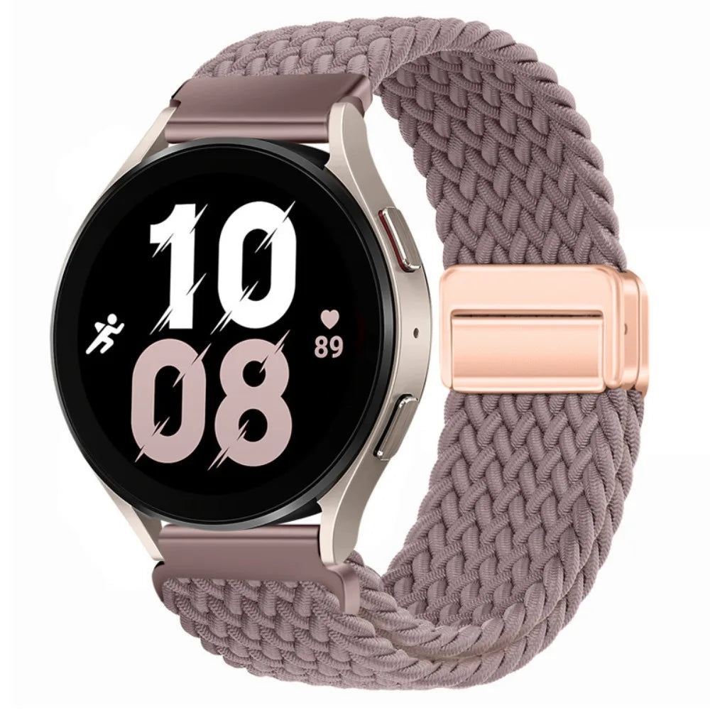 20mm 22mm Magnetic Bracelet for Samsung Galaxy Watch 6/Classic/5/4/3Braided Loop Nylon Strap for Huawei Watch 4/3/GT 2 3Pro Band