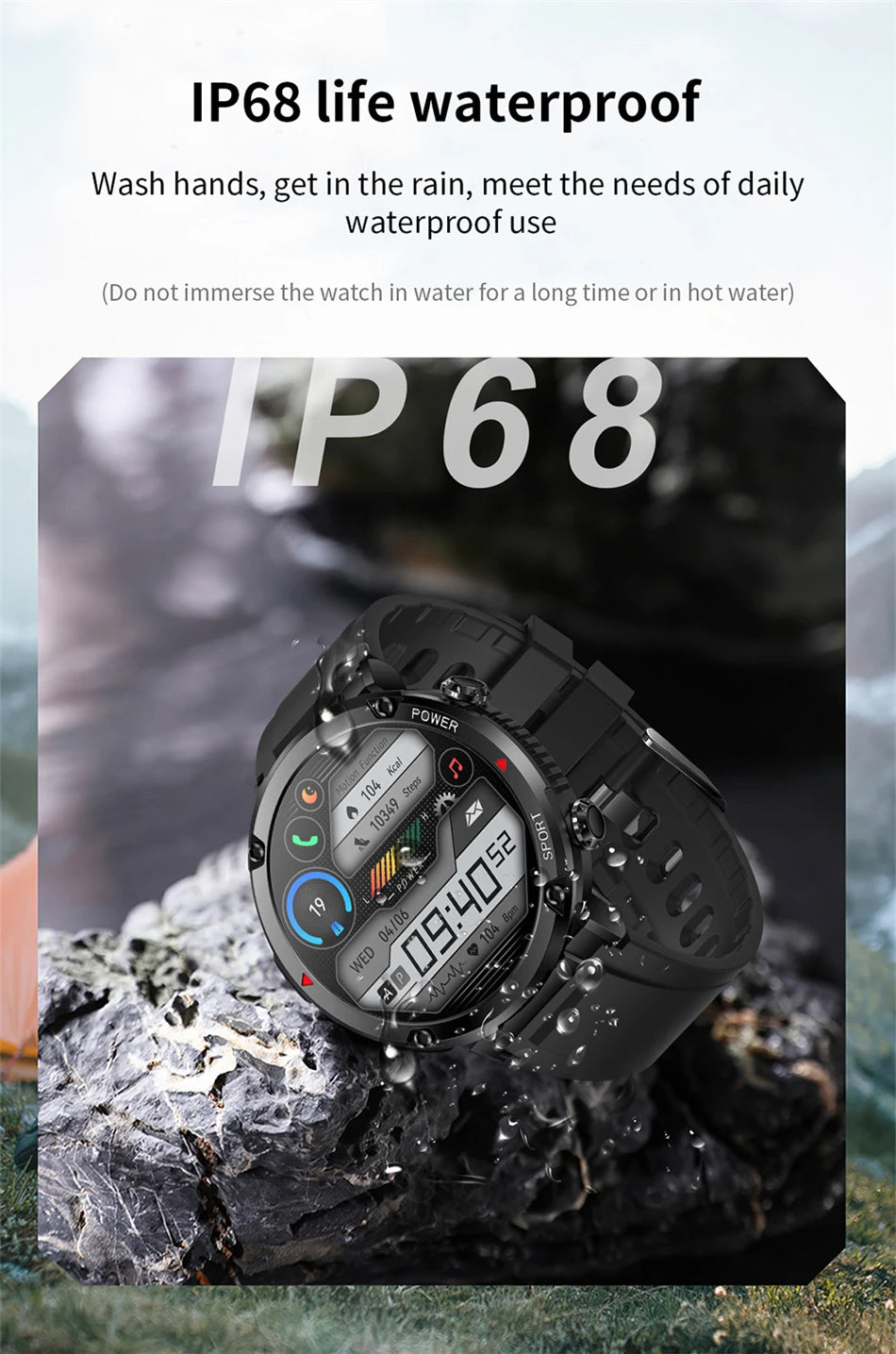 LIGE New 600mAh Battery Watch For Men Smart Watch In 2024 Bluetooth Call Smartwatch Fitness Sports Clock 1.6 Inch HD Screen