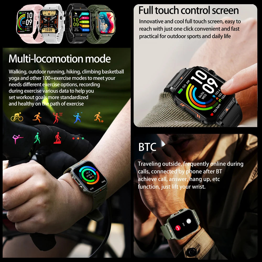 2024 New For Huawei Rugged Military GPS Smart Watch Men AMOLED HD Screen Heart Rate Bluetooth Call Waterproof Outdoor SmartWatch