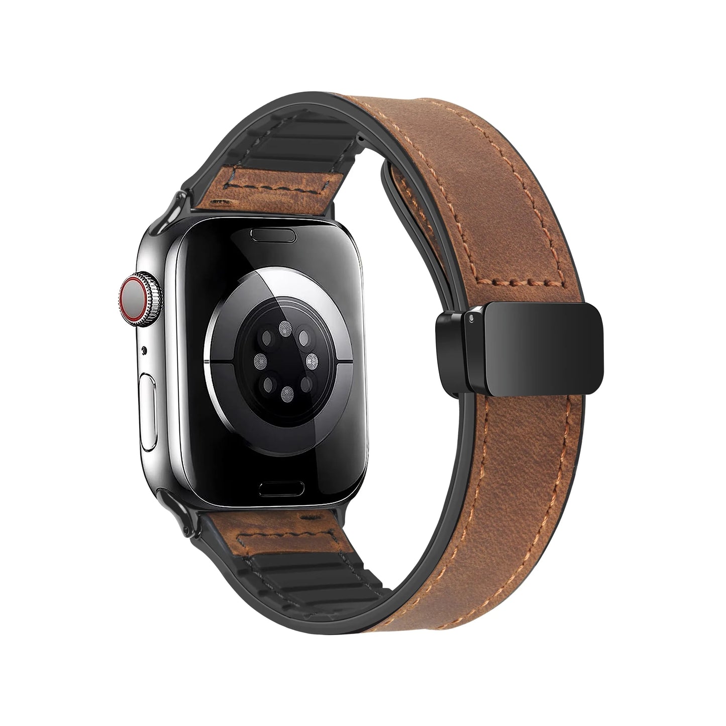 Leather Strap For Apple Watch Band 49mm 44mm 45mm 42mm 40mm 38 41mm Silicone Bracelet Correa iWatch ultra 2 Series 9 8 7 SE 6 5