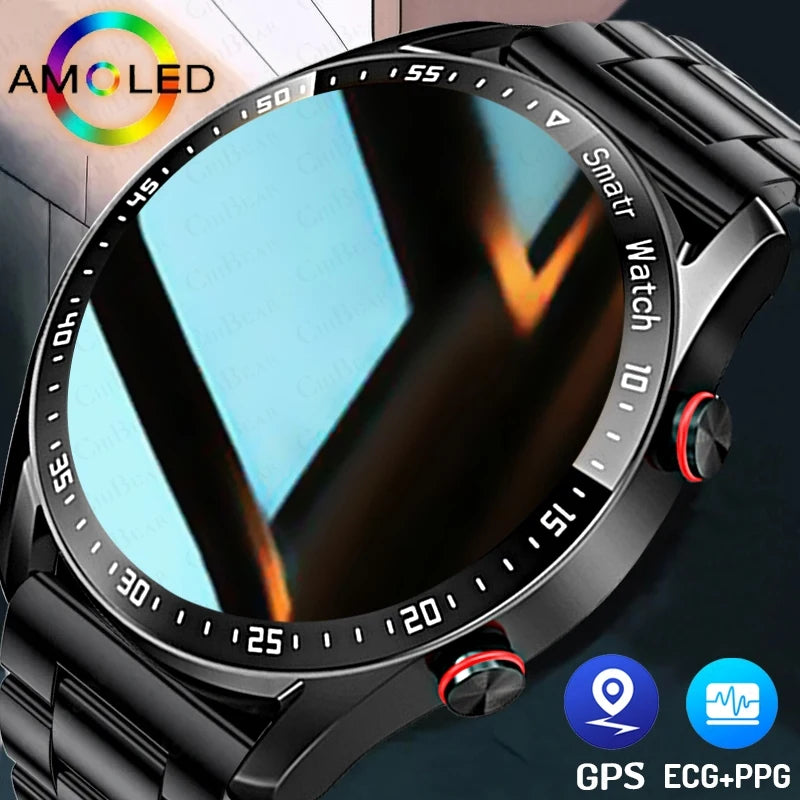 2024 New Bluetooth Call Smart Watch Men Full Touch Screen Sports Fitness Tracker Waterproof ECG+PPG Smartwatch For Android IOS