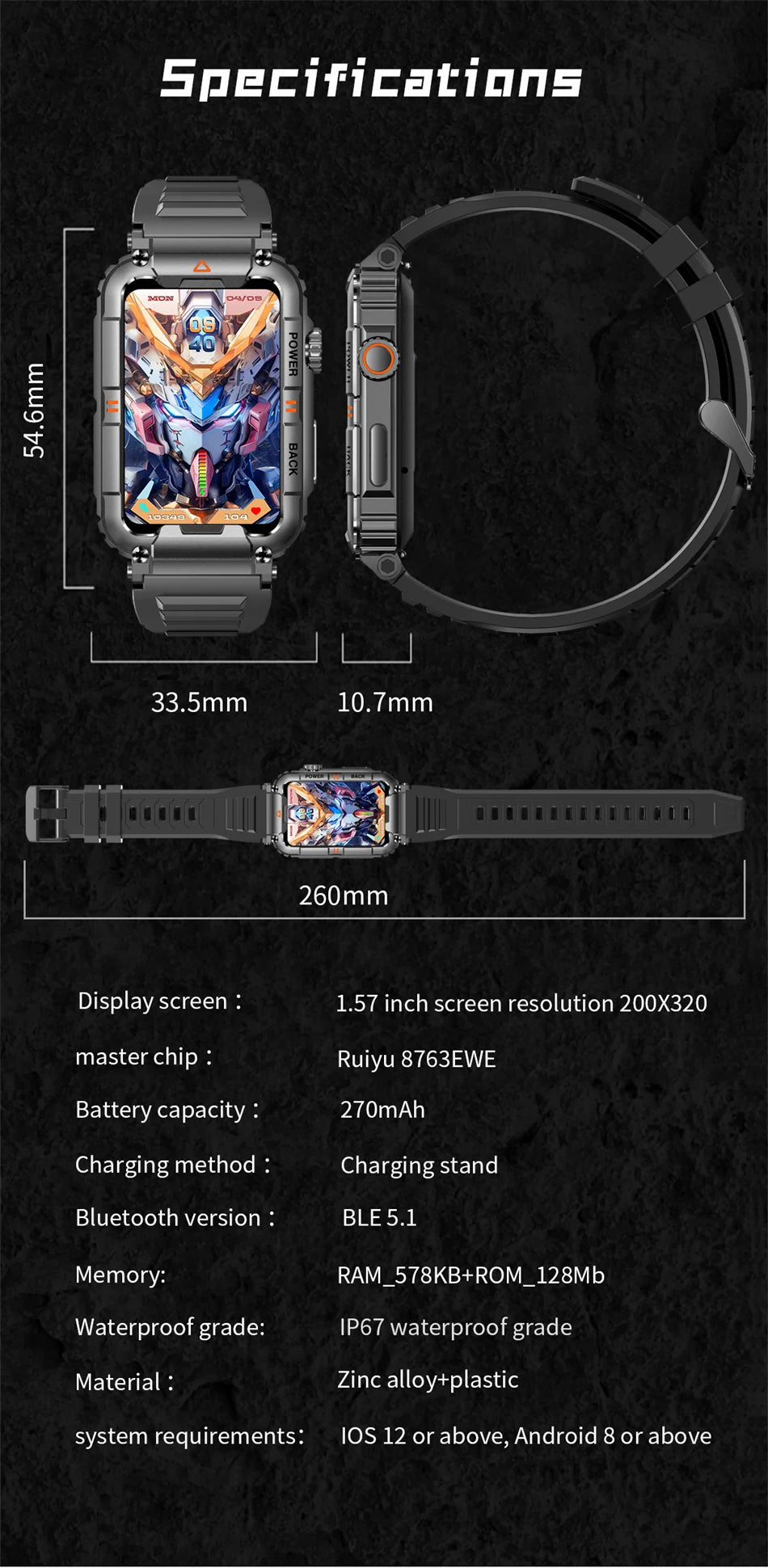 2024 New Men Smartwatch Fitness Watch IP68 Waterproof Military Health Monitor AI Voice Bluetooth Call Smartwatch For Android IOS